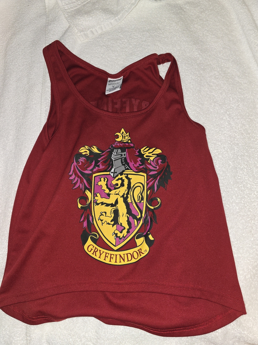 Warner Bros. Gryffindor Red Tank Top with Yellow Crest
